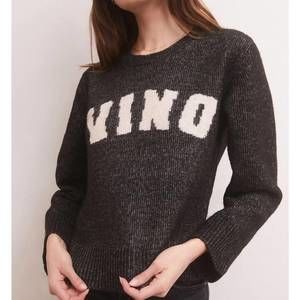 NEW Z SUPPLY serene vino sweater in heather black(M)